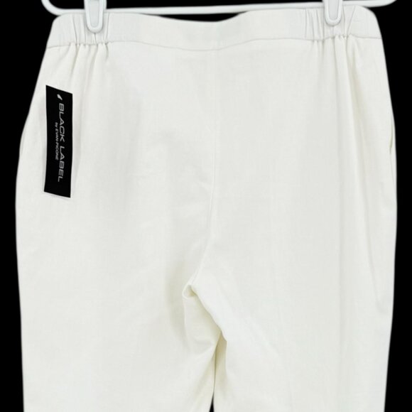 Black Label by Evan-Picone Women's Linen Blend Natural White Crop Pants Sz 6 NWT - Picture 4 of 11